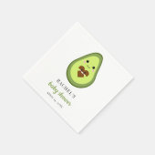 Cute Kawaii Avocado Pregnant Baby shower Fiesta Servet (Hoek)