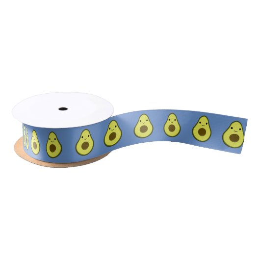 Cute Kawaii Avocado Satijnen Lint (Spoel)
