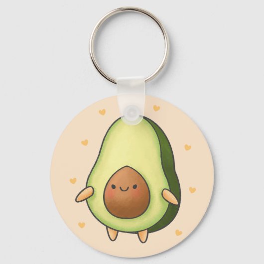 Cute Kawaii Avocado Sleutelhanger (Voorkant)