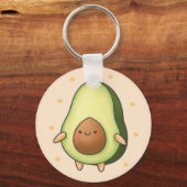 Cute Kawaii Avocado Sleutelhanger (Voorkant)