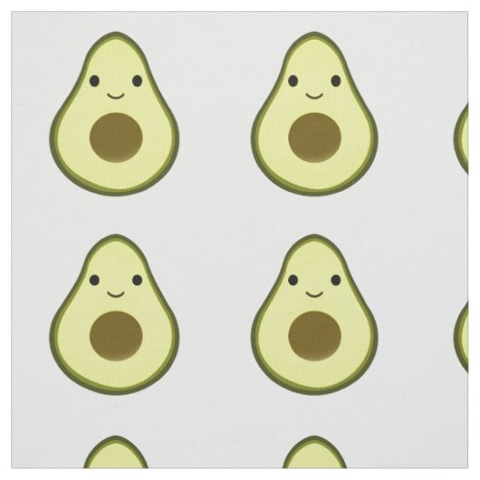 Cute Kawaii Avocado Stof (Swatch)