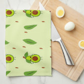 Cute kawaii avocado theedoek (Quarter Fold)