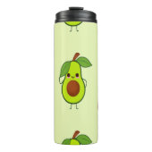 Cute kawaii avocado thermosbeker (Voorkant)