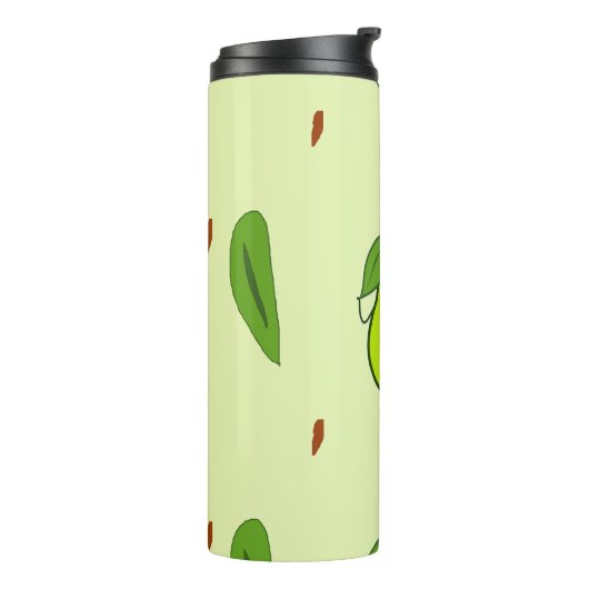 Cute kawaii avocado thermosbeker (Gedraaid links)