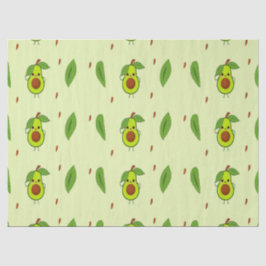 Cute kawaii avocado tissuepapier