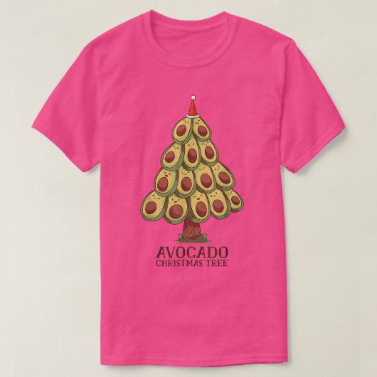 Cute Kawaii Avocado Tree kerstboom Avocado T-shirt (Design voorkant)