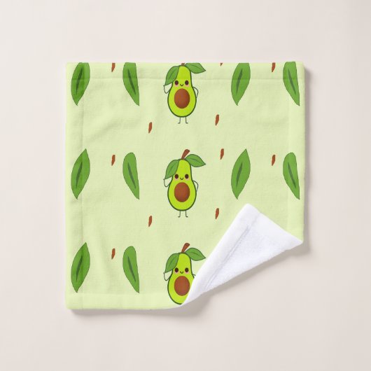 Cute kawaii avocado washandje (Wasdoekje)