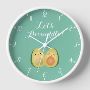 Cute Kawaii Avocados Couple Funny Let's Avocuddle
