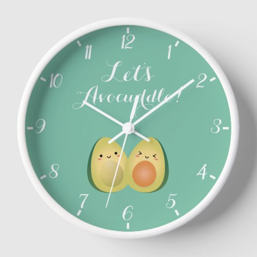 Cute Kawaii Avocados Couple Funny Let's Avocuddle (Voorkant)