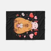 Cute Kawaii Axolotl Capybara Bubble Tea Boys Girls Fleece Deken (Voorkant (Horizontaal))