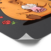 Cute Kawaii Axolotl Capybara Bubble Tea Boys Girls Poster (Hoek)