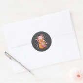 Cute Kawaii Axolotl Capybara Bubble Tea Boys Girls Ronde Sticker (Envelop)