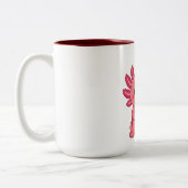 Cute Kawaii Axolotl Kerst Rood Tweekleur Mok (Links)