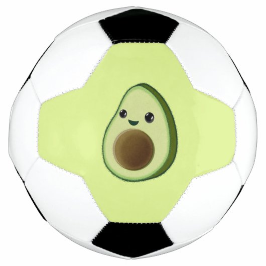 Cute Kawaii Baby Avocado Drawing Voetbal (Voorkant)