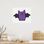 Cute Kawaii Baby Bat Poster (Keuken)
