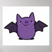 Cute Kawaii Baby Bat Poster (Voorkant)