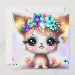 Cute Kawaii Baby Chihuahua Feestdagenkaart