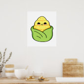 Cute Kawaii Baby Corn Poster (Keuken)