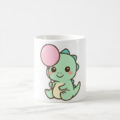 Cute Kawaii Baby Dinosaur with Balloon Mug Koffiemok (Center)