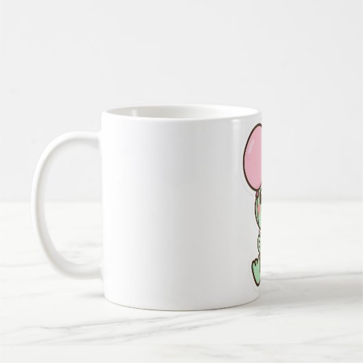 Cute Kawaii Baby Dinosaur with Balloon Mug Koffiemok (Links)