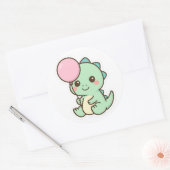 Cute Kawaii Baby Dinosaur with Balloon Sticker (Envelop)