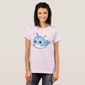 Cute kawaii baby narwhal t-shirt (Voorkant volledig)