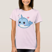 Cute kawaii baby narwhal t-shirt (Voorkant)