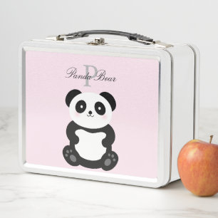 Cute Kawaii Baby Panda Beer Whimsical Monogram