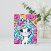 Cute Kawaii Baby Pony Briefkaart (Staand voorkant)