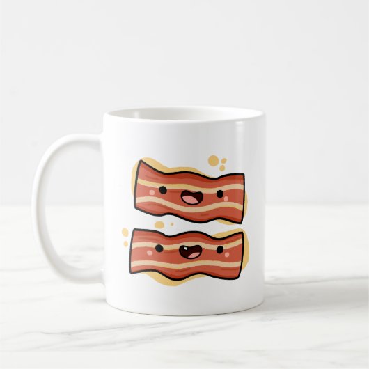 Cute Kawaii Bacon Strips Koffiemok (Links)