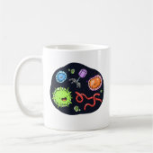 Cute Kawaii Bacteria Koffiemok (Links)