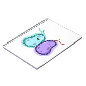Cute Kawaii Bacteria Notitieboek (Linkerzijde)