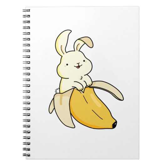 Cute Kawaii Banana Bunny Notitieboek (Voorkant)