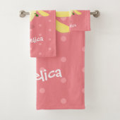 Cute kawaii banana cartoon bad handdoek (Insitu)