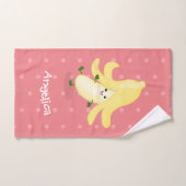 Cute kawaii banana cartoon bad handdoek (Handdoek)