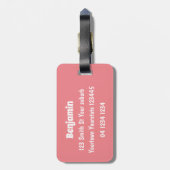 Cute kawaii banana cartoon bagagelabel (Achterkant verticaal)