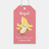 Cute kawaii banana cartoon cadeaulabel (Voorkant)