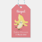 Cute kawaii banana cartoon cadeaulabel (Achterkant)