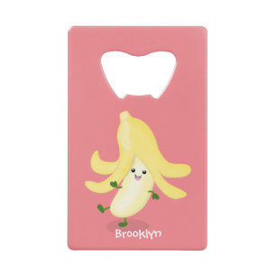 Cute kawaii banana cartoon creditkaart flessenopener