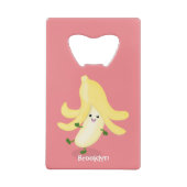 Cute kawaii banana cartoon creditkaart flessenopener (Achterkant)