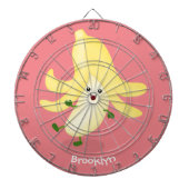Cute kawaii banana cartoon dartbord (Voorkant)