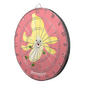 Cute kawaii banana cartoon dartbord (Voorkant Rechts)