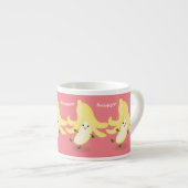Cute kawaii banana cartoon espresso kop (Voorkant rechts)
