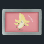 Cute kawaii banana cartoon gesp<br><div class="desc">Voor fruitigheid, plezier! Deze gelukkige banaan danst weg in een leuke cartoon illustratiemodus.</div>