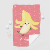 Cute kawaii banana cartoon golfhanddoek (Insitu)