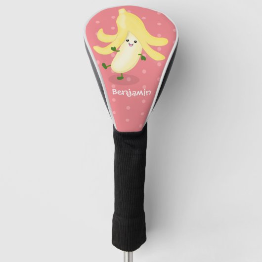Cute kawaii banana cartoon golfheadcover (Voorkant)