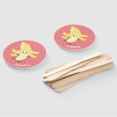 Cute kawaii banana cartoon handwaaier (Niet-gemonteerd)