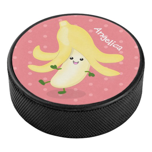 Cute kawaii banana cartoon hockey puck (3/4)