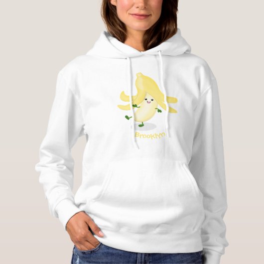 Cute kawaii banana cartoon hoodie (Voorkant)