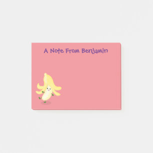 Cute kawaii banana cartoon illustration post-it® notes
